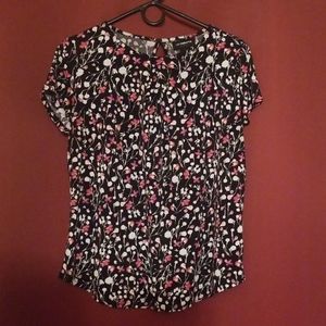 Liz Claiborne floral short sleeve business shirt
